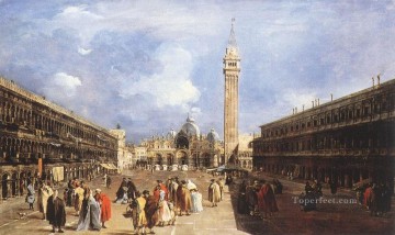 フランチェスコ・グアルディ Painting - サン・マルコ広場からヴェネツィア学校フランチェスコ・グアルディ大聖堂方面